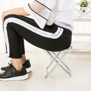 Heavy Duty Iron Portable Folding <b>Stool</b>/Fishing Chair 440lbs Capacity <b>for</b> School Outdoor Activities Camping Hiking BBQ Sports - Product Image 3