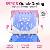 Séchoir à ongles intelligent ODM 78W UV LED avec capteur pour salon de manucure, lampe de polymérisation électrique pour manucure et séchage des ongles