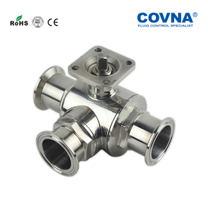 Válvulas de Bola Motorizadas COVNA de 2 y 4 Pulgadas, 3 Vías, 12V, Sanitarias, de Acero Inoxidable, con Abrazadera - Product Image 2