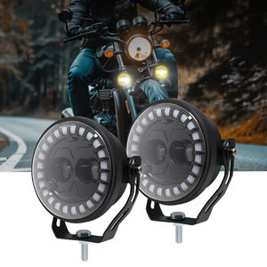 ไฟสปอร์ตไลท์ LED สำหรับมอเตอร์ไซค์  ทรงพลัง  ไฟขับขี่ ไฟทำงาน  พร้อมวงแหวน Halo สำหรับมอเตอร์ไซค์ รถจี๊ป รถบรรทุก SUV ATV UTV รุ่น MO-215 รับประกัน 2 ปี - Product Image 1