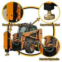 Accessoire de piquage hydraulique robuste pour mini-chargeuse, piqueuse vibrante pour piquage de poteaux, construction de clôtures, pompe universelle, engrenage, roulement