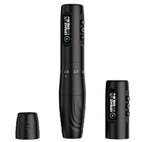 Machine à tatouer sans fil réglable Gold Sliver Black Stroke, stylo rotatif professionnel pour débutants en art corporel