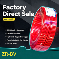 Fil de cuivre isolé en PVC ignifuge ZR-BV, fil rigide pour bâtiment, fil électrique, usine de fabrication