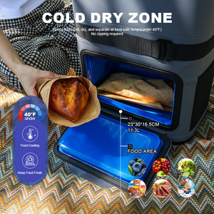 Sac à dos isotherme double couche 2-en-1, sac isotherme souple résistant à l'eau avec zone de rangement étanche en bas pour les aventures en plein air - Product Image 3