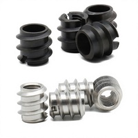 Slotted Self Tapping Thread Insert Stainless Steel 304 Threaded Insert Nuts Fasteners for Wood Furniture M3-M20