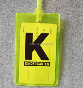 High Visibility Custom Logo Water-Proof Durable Light Hard PVC Thermoformed Luggage Tags Soft Plastic Crafts Name for Easy