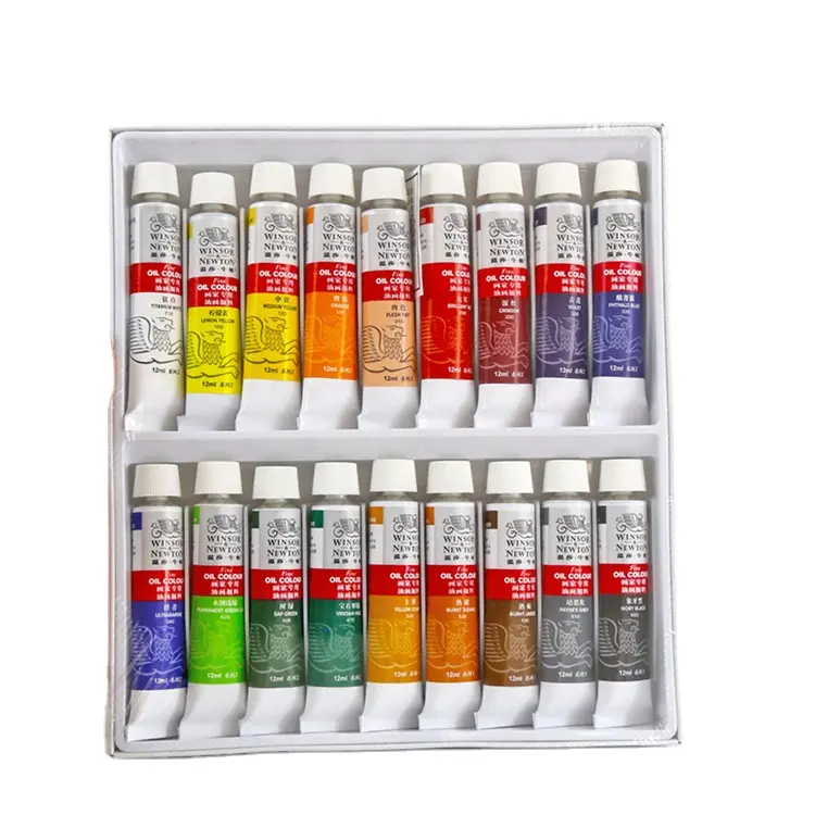 Winsor & Newton 12/18/24 colors 12ml Artist Grade High Quality Multi colors Painting Art Oil Paint Set
