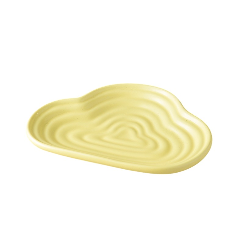 Smiling cloud shallow plate-custard