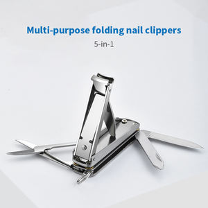 Оптовая продажа, многофункциональный швейцарский карманный нож высокого качества, ножницы и приятные мини-складные ножницы для ногтей, набор из нержавеющей стали с пилкой - Product Image 3