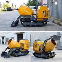 Prix d'usine Mini-bétonnière automotrice sur chenilles avec moteur et pompe pour travaux de construction