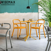 WISEMAX – meubles de salon minimaliste, cadre métallique Durable, chaise courbe, dossier, velours, chaise de salle à manger