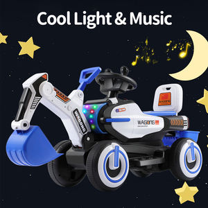 Coche de juguete para niños con asiento para personas, vehículo de ingeniería eléctrica para niños, excavadora de Control remoto grande recargable - Product Image 4