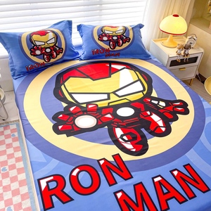 Ensemble de 3 draps-housses pour enfants, imprimé Iron Man, doux, élastiques, à poches profondes, avec taies d'oreiller - Product Image 2