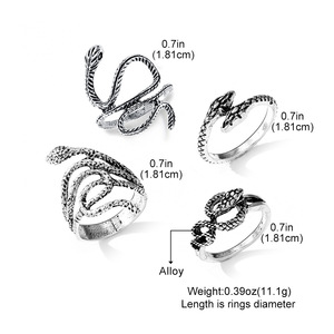 Anillo de Aleación Electrochapado con Estampado de Serpiente para Hombre, Estilo Punk, Personalizado, Europeo y Americano - Product Image 2