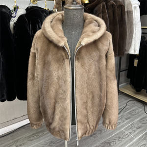 도매 럭셔리 디자인 남성 겨울 코트 맞춤형 따뜻한 후드 천연 밍크 모피 재킷 - Product Image 6