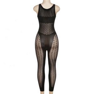 Body une pièce avec découpe transparente pour un usage quotidien Body sans manches pour femmes Bas de <span class=keywords><strong>corps</strong></span> sexy pour femmes - Product Image 4