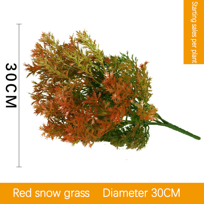 2 branches d'herbe de neige rouge