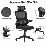 Chaise de bureau ergonomique en maille respirante ALINUNU à prix de gros avec appui-tête réglable