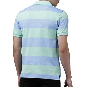 Chemise à manches courtes unie pour homme en tissu tricoté, décontractée, avec logo imprimé sur le devant, motif tissé, séchage rapide, coupe classique - Product Image 5