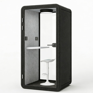 Cabine acoustique à assembler soi-même sans outils |   Cabine de bureau insonorisée modulaire à installation en 1 heure pour centres d'appels et bureaux à plan ouvert - Product Image 4