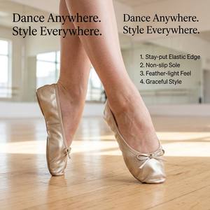 Zapatos Planos de <span class=keywords><strong>Ballet</strong></span> Plegables para Mujer con Logotipo Personalizado al por Mayor, Zapatos Metálicos Plateados Enrollables para Viaje, con Lazo Decorativo y Bolsa Portátil - Product Image 1