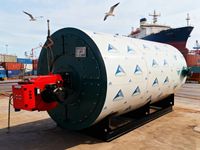 Chaudière à eau chaude horizontale à tubes de fumée au gaz naturel/au mazout Zhongxin, rendement thermique de 95%-98%, garantie 1 an