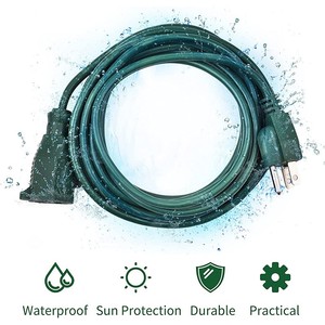 Cable de Extensión Estadounidense de 1.5M, 16AWG, 125V, 10A, PVC SJTW/SJT, NEMA <span class=keywords><strong>5</strong></span>-15P a <span class=keywords><strong>5</strong></span>-15R, para Computadoras - Product Image 3
