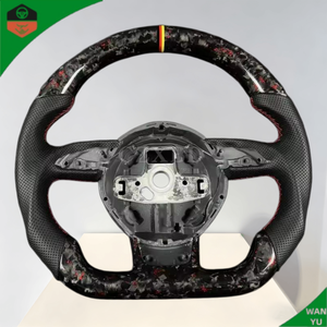 Volant en fibre de carbone pour <span class=keywords><strong>Audi</strong></span> Série <span class=keywords><strong>Q</strong></span> Q3 Q2 Q5 Q8 Q7 Volant de voiture personnalisé - Product Image 3