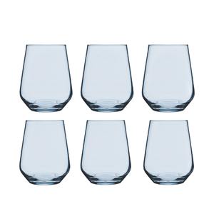 SET DI 6 BICCHIERI DA ACQUA TURCHESE ALLEGRA LINE 42CL - Product Image 1