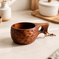 Bouteille d'eau portable Heye Lovewood en bois écaille de tortue avec poignée et sangle de transport, certifiée CE, pour camping en extérieur, style nordique finlandais