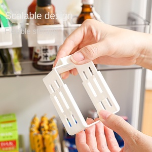 Boîte <span class=keywords><strong>de</strong></span> rangement en plastique rétractable à suspendre au réfrigérateur <span class=keywords><strong>de</strong></span> style japonais, porte latérale, cloison <span class=keywords><strong>de</strong></span> classification, <span class=keywords><strong>plaque</strong></span> <span class=keywords><strong>de</strong></span> fixation - Product Image 1