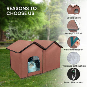 Lujo Interior Exterior plegable aislado impermeable calentado gato casa Cama mascota casa mascotas casas muebles - Product Image 6