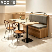 Personnalisation OEM ODM, ensemble de table en bois massif de luxe, chaises de restaurant en aluminium, banquettes rembourrées commerciales