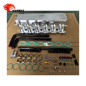 Комплект для модернизации: Впускной коллектор с ЧПУ для BMW B58 TU EVO с проставкой для топливной рампы, оптимизированный для интеркулера CSF, дроссельная заслонка 115 мм - Product Image 3