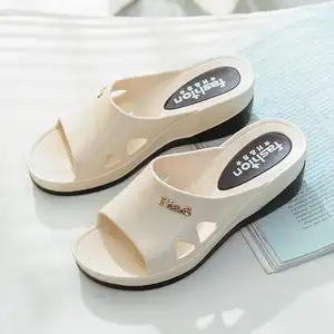 Sandalias de plataforma con fondo grueso para mujer, zapatos de tacón de cuña, novedad, verano, precio de fábrica