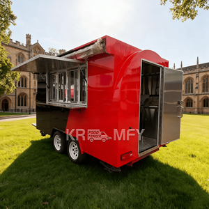 Camion de boissons à double essieu, chariot mobile de restauration en tôle pour snacks et pizzas, design personnalisé - Product Image 3