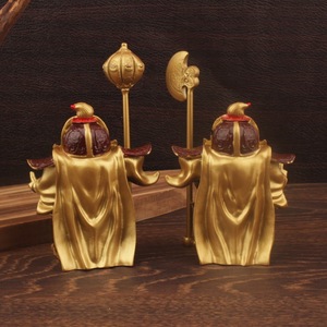 Figuras de Guardianes de Aleación Chapadas en Oro, Decoración de Mesa, Adornos para el Hogar de Año Nuevo Chino - Product Image 2