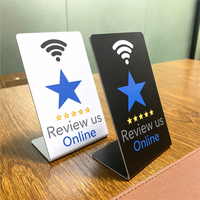 Letrero Acrílico NFC de Escritorio con Impresión UV a Todo Color, Personalizado y Profesional, para Comentarios de Clientes