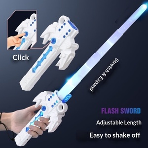 Espada Láser Genial para Niños, Palo de Plástico Telescópico Luminoso, Juguete con Luz, <span class=keywords><strong>Sable</strong></span> Transformable para Niños, Regalo para Fiestas - Product Image 1