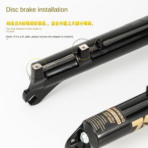 <span class=keywords><strong>Horquilla</strong></span> delantera de bicicleta de montaña de aluminio auténtico Markawi, amortiguación neumática de 34mm, carrera de 130mm, bicicletas de carretera de liberación rápida de alta resistencia - Product Image 4