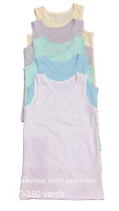 Chaleco sin Mangas Luri 2025 para Niños y Niñas, Color Blanco Puro, Informal, Cuello Redondo, Algodón Peinado Transpirable, Talla Pequeña - Product Image 2