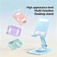 Support de téléphone portable de bureau anti-vibration portable, base universelle pliable pour tablette et téléphone