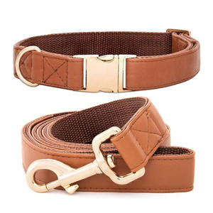 Disesuaikan Grosir Kualitas Tinggi Buatan Tangan Kulit Kerah Anjing dan Tali Anjing Kulit Hewan Peliharaan Kerah Kulit Anjing - Product Image 2