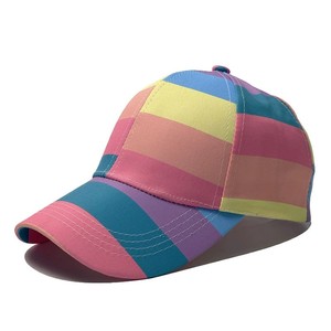 Gorra de béisbol ajustable que combina con todo con bloqueo de color de borde curvo colorido de nuevo diseño para adultos - Product Image 4