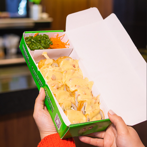 Boîte de papier recyclable biodégradable de logo d'impression personnalisée idéale pour emballage de Gyoza de rouleaux de <span class=keywords><strong>printemps</strong></span> vietnamiens de bol de <span class=keywords><strong>poke</strong></span> - Product Image 3