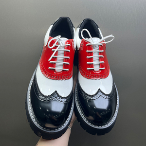 Chaussures en cuir pour hommes 12019 Brock Carved, style britannique, chaussures habillées pour hommes d'affaires, chaussures <span class=keywords><strong>Derby</strong></span> à plateforme à lacets pour hommes - Product Image 4