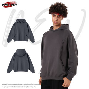 Sweat à capuche épais en polaire patchwork pour homme, design en arc, coupe oversize, style streetwear, pour l'automne - Product Image 5