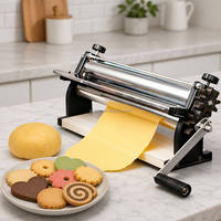 Machine à pâtes manuelle professionnelle 40 cm en acier inoxydable, rouleau à pâte et machine à découper pour nouilles, pizza, pâtisserie, boulangerie, usage domestique