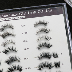 2025 New Arrival Pre Glued 5-7 Day Long Lasting Plant Fiber Cruelty-Free Natural Soft Self Adhesive Press on <strong>Half</strong> Lash <strong>Eyelashes</strong> - Product Image 4