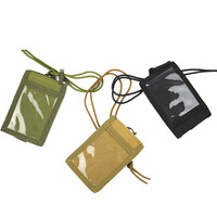 Porte-carte d'identité tactique, crochet, organisateur de cartes de crédit, cordon de cou, porte-clés, porte-badge tactique